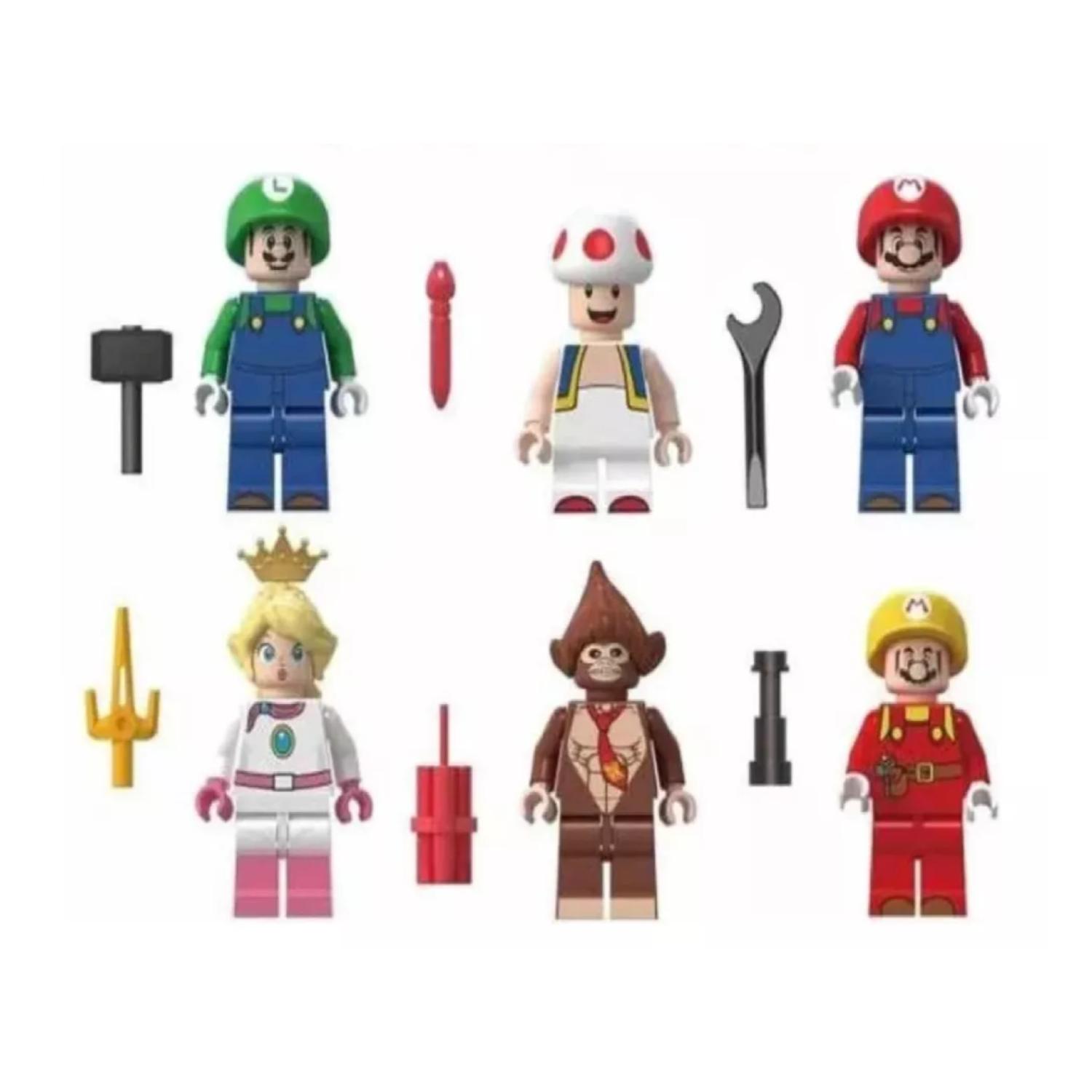 Total Upgrate - Juguete Set 6 Figuras Mario Bros Con Accesorios