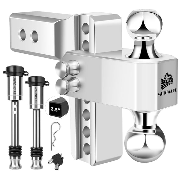 Receptor ajustable METOWARE de aluminio de 2.5 pulgadas para enganche de remolque