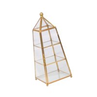 Magideal - Caja Organizadora De Joyas De Metal Y Vidrio, Joyero, Tocador, Estuche De Almacenamiento De Cosméticos Para Guardar Recuerdos, Pulseras, Collares Y Re