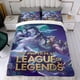 thumbnail image 4 of League of Legends Conjunto de sábanas temático, trío de piezas, cómodo y amigable con la piel, diseño único, regalo de decoración para el hogar para familiares, amigos y fans,140cm *210cm, 4 of 6