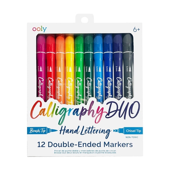 Set de 12 Marcadores de Doble Punta Ooly para Caligrafía