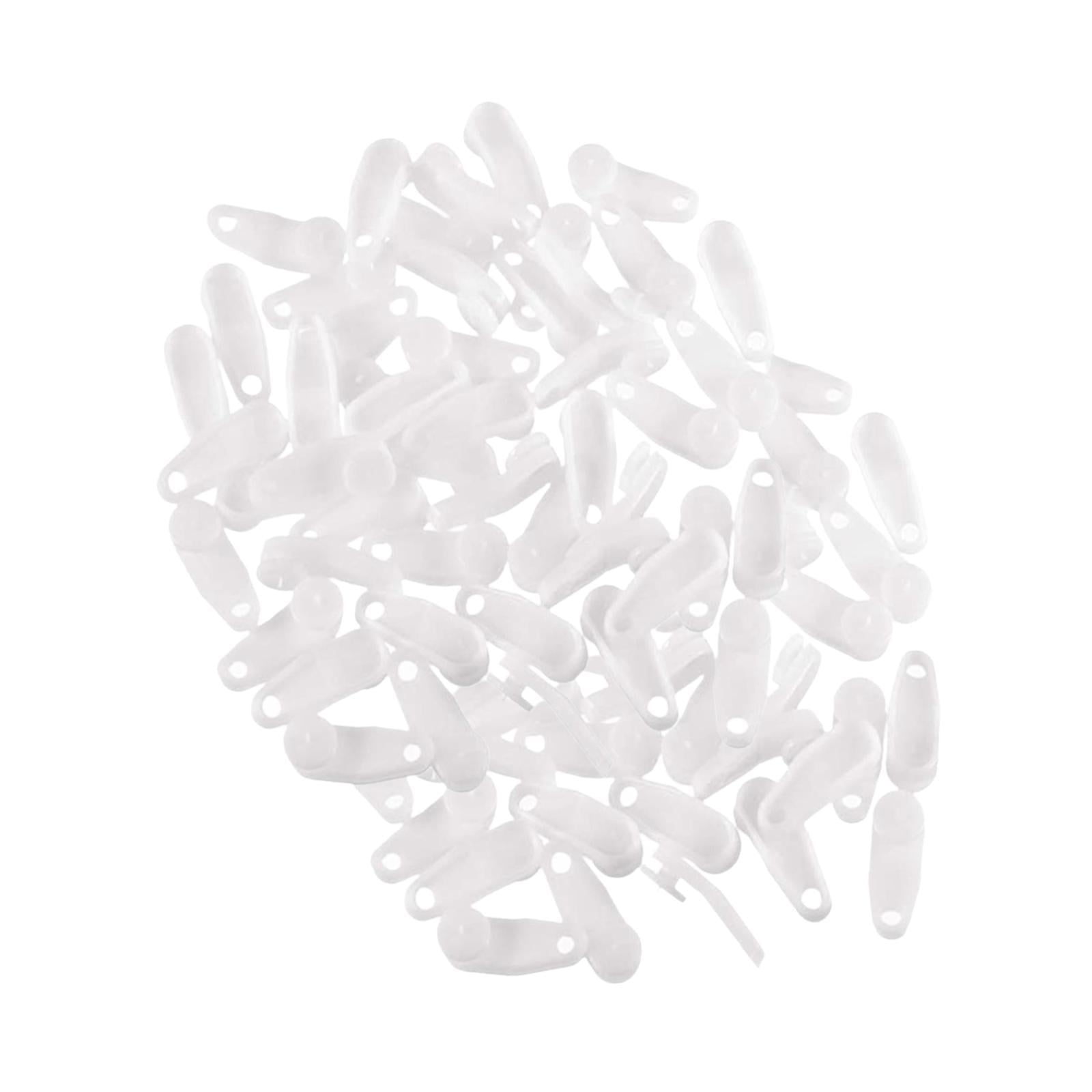 Magideal - 50 Ganchos Deslizadores De Cortina, Deslizadores De Riel De Cortina, Ganchos Deslizadores De Riel De Cortina Multifunción Para Sala De Estar Del Hogar