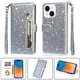 thumbnail image 1 of Funda para FOXDOCK Elegante funda iPhone 15 Glitter con cremallera-Ideal para el uso diario, 1 of 5