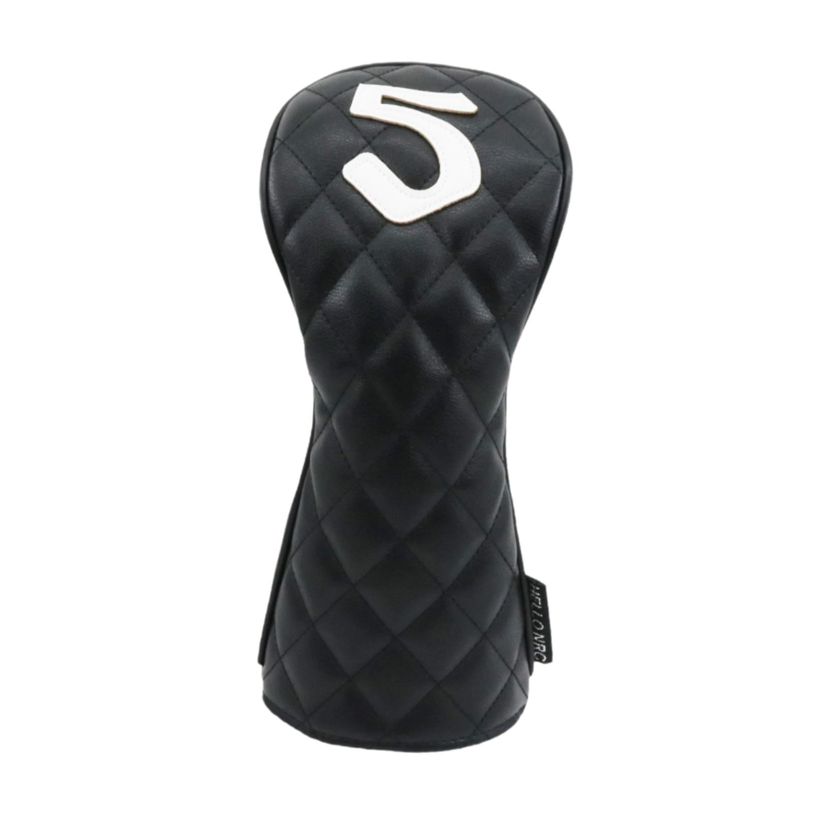 Ioensy - Funda De Madera Para Palos De Golf, Cuello Largo, Funda De Madera Para Palos De Golf Para Deportes Al Aire Libre, Adultos, Número 5, Color Negro