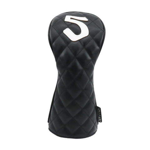 Ioensy - Funda De Madera Para Palos De Golf, Cuello Largo, Funda De Madera Para Palos De Golf Para Deportes Al Aire Libre, Adultos, Número 5, Color Negro