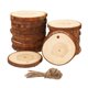 thumbnail image 1 of 10 Piezas De Piezas De Madera Redonda Rebanadas Chuchería Taza De Madera Estera Decoración De La Pared Con Cuerda, 1 of 5