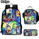 thumbnail image 1 of 3pcs Set Inside Mochila Out School Backpack with Lunch Bag Pencil Case ,Cartoon School Bags for Grade 1-4,Bookbags for Pupil, 1 of 3