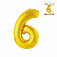 Globo Papel Metal Dorado N6  Party Express