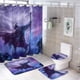 thumbnail image 1 of Elden Ring-theme 4-Piece Shower Curtain Set with Rugs, Waterproof Bathroom Decor Set Includes Bath Mat, U-Shaped Rug, Toilet Lid Cover and Curtain with Hooks, 1 of 6
