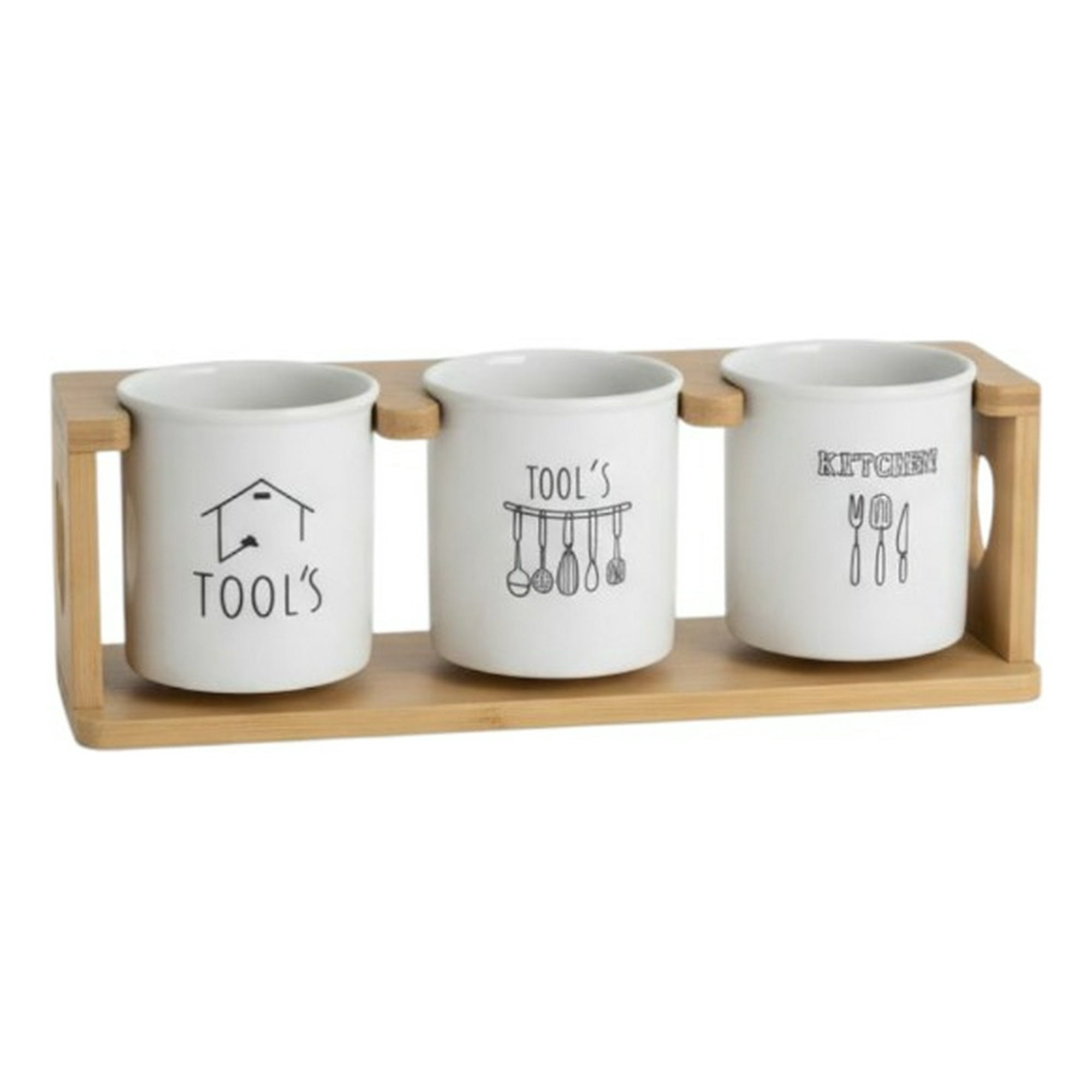 Genérico - Set Organizador Cubiertos Utensilios Moderno 3 Pzas Jhn