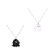 thumbnail image 1 of 2x Pareja Collar Colgante Accesorios Para Mujeres Hombres Negro Blanco, 1 of 5