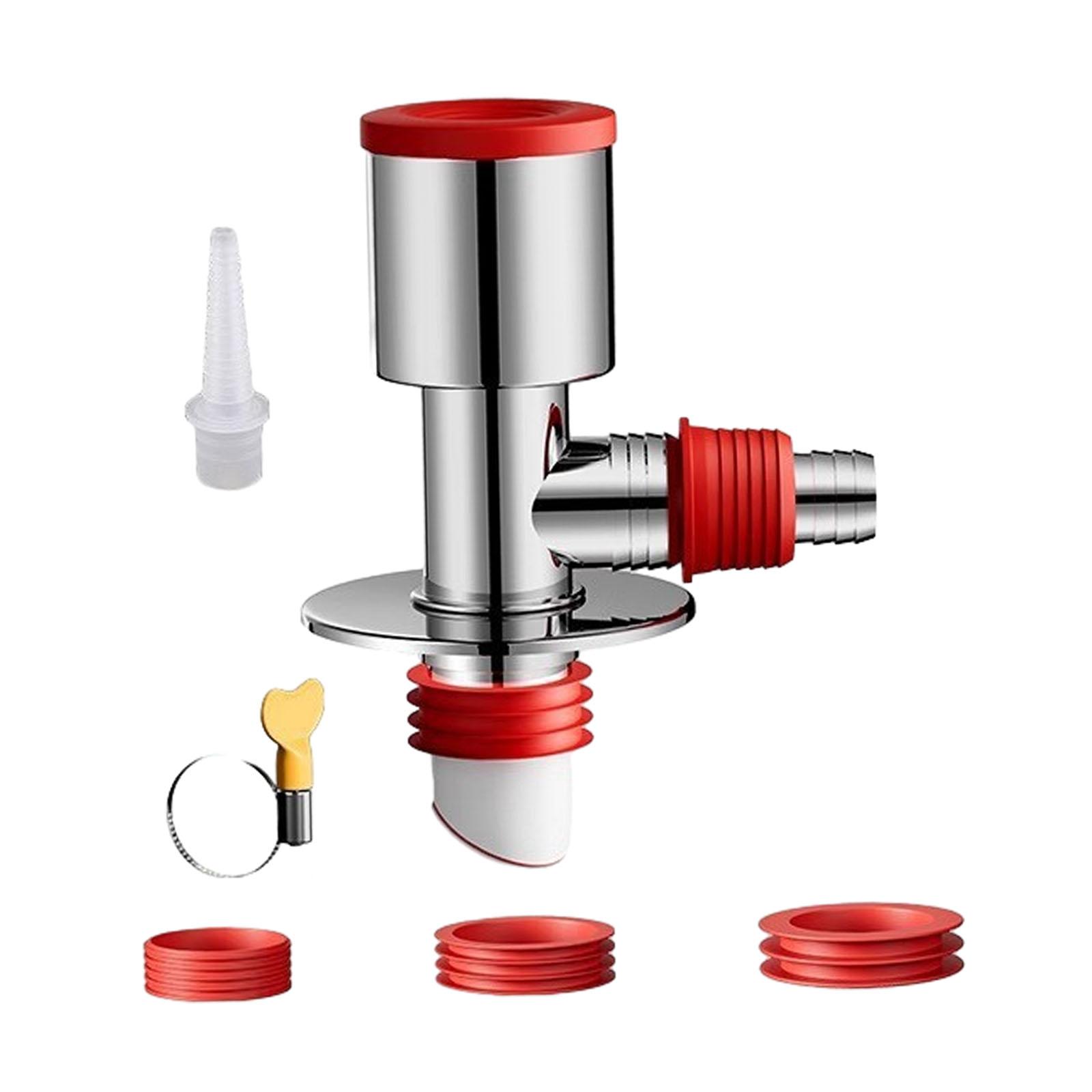 Magideal - Conector De Drenaje De Piso Para Lavadora, Junta De Camiseta Fácil De Instalar El Adaptador Del Conector De Tubería Para El Baño De La Lavadora De Derecho