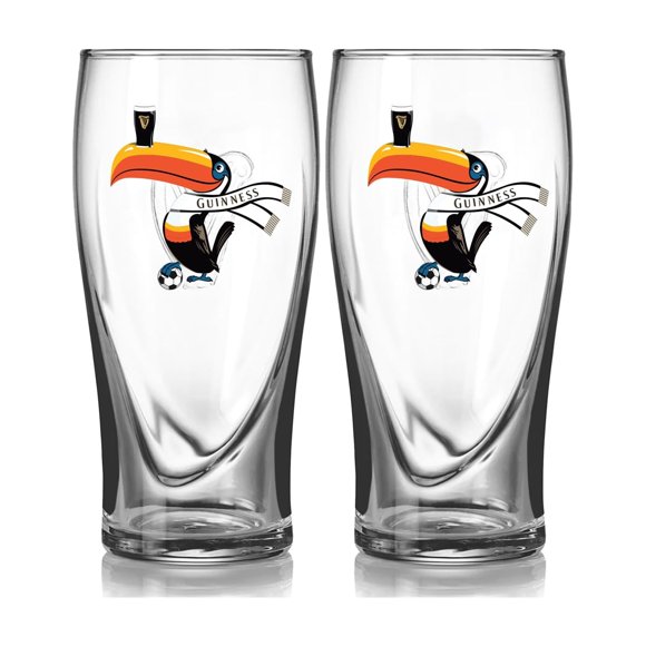 Vaso Guinness The 1759 Gravity 20 oz Toucan de Fútbol 2 unidades