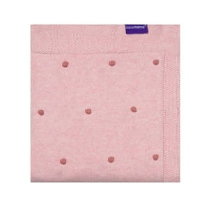 Clevamama - Frazada Algodón Orgánico Con Pompones - 80X100Cm - Rosa