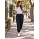 thumbnail image 2 of Pantalon Buzo Jogger Deportivo Casual Ajustable 285g Algodon Negro Liso Xl, 2 of 3