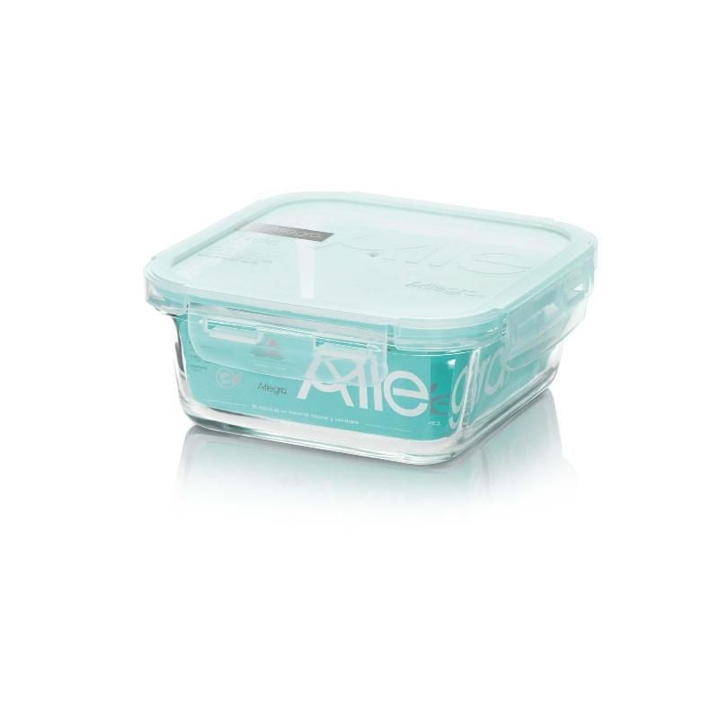 Allegra - Hermético Vidrio Cuadrado 740Ml 1 Pieza Transparente