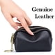 thumbnail image 5 of Monedero de cuero con cremallera, monedero de triple capacidad, monedero pequeño de viaje con llavero para mujer, 5 of 7