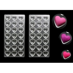 Genérico - Pack X2 Molde Chocolate Molde De Chocolate Acrilico Corazón