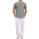 thumbnail image 2 of INSPIRE CHIC Camisetas Henley de Hombre de Manga Corta de Verano con Ribete en Contraste XL Gris, 2 of 6