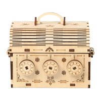 Bothyi - Caja De Madera Con Forma De Rompecabezas 3D, Modelo De Caja Del Tesoro Para Decoración De Escritorio, Pasatiempo Para Niños