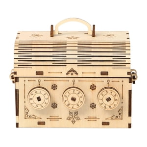 Bothyi - Caja De Madera Con Forma De Rompecabezas 3D, Modelo De Caja Del Tesoro Para Decoración De Escritorio, Pasatiempo Para Niños