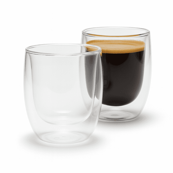 Pack 2 Tazas Vasos Vidrio Para Café Té Multiuso 200mL
