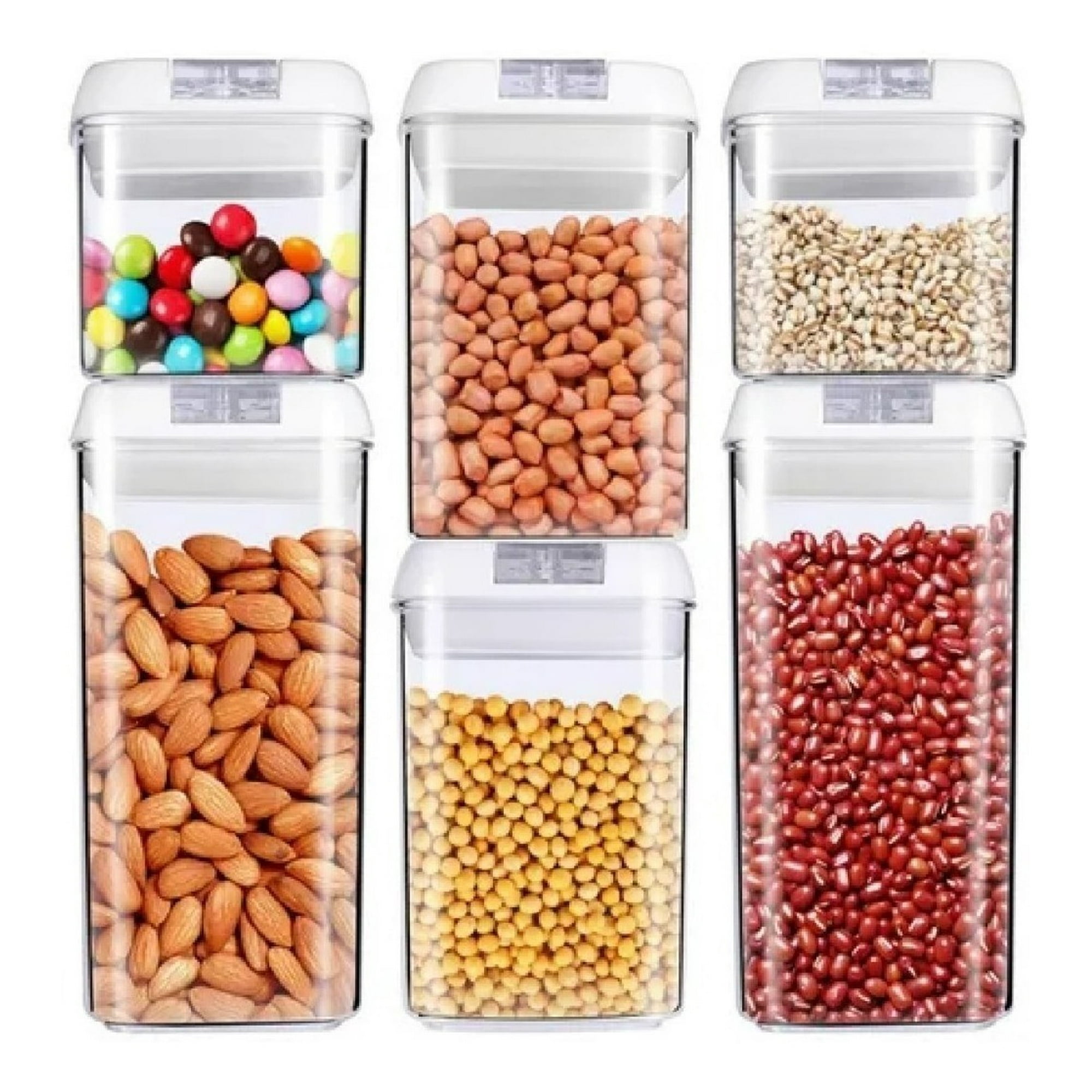 Genérico - Set 6 Contenedores De Alimentos Tapa Hermética Cod. X102012