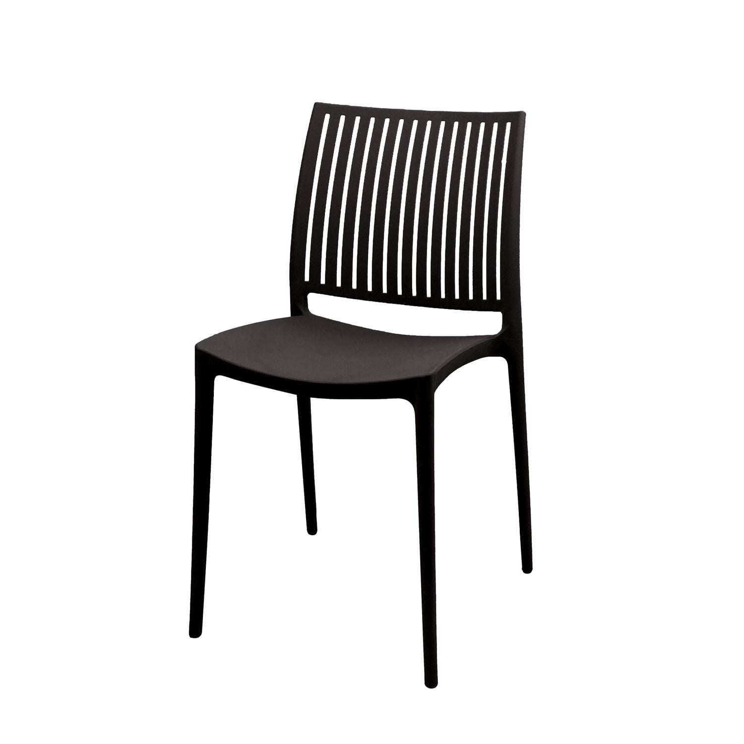 Silla Plástico Apilable Deco Noruega Negro Escandinavia Negro Tamaño Único