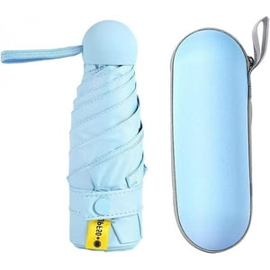 Veat00L - Mini Paraguas Plegable De 8 Huesos, Protección Uv, A Prueba De Viento Y Lluvia, Ligero Y Portátil, Viene Con Una Funda De Transporte, Adecuado Para Llevar A Diario