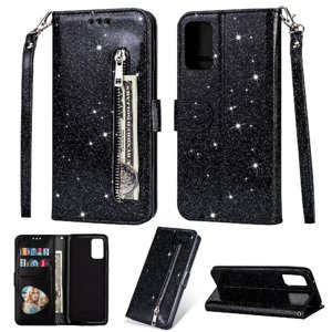 Funda Para Foxdock Elegante Funda Samsung Galaxy A23/F23 Glitter Con Cremallera-Ideal Para El Uso Diario