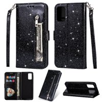 Funda Para Foxdock Elegante Funda Samsung Galaxy A23/F23 Glitter Con Cremallera-Ideal Para El Uso Diario