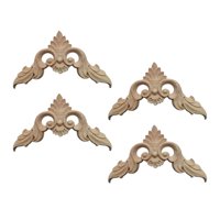 Bothyi - 4 Molduras Decorativas Para Esquinas Con Apliques De Madera Para Decoración De Muebles De Espejo, 10 Cm X 10 Cm X 0,8 Cm