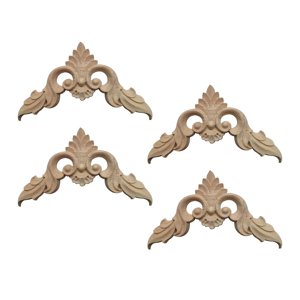 Bothyi - 4 Molduras Decorativas Para Esquinas Con Apliques De Madera Para Decoración De Muebles De Espejo, 10 Cm X 10 Cm X 0,8 Cm