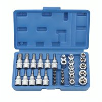 Genérico - Juego Dados Torx Estrella 3/8 Hembra Macho 34 Pcs