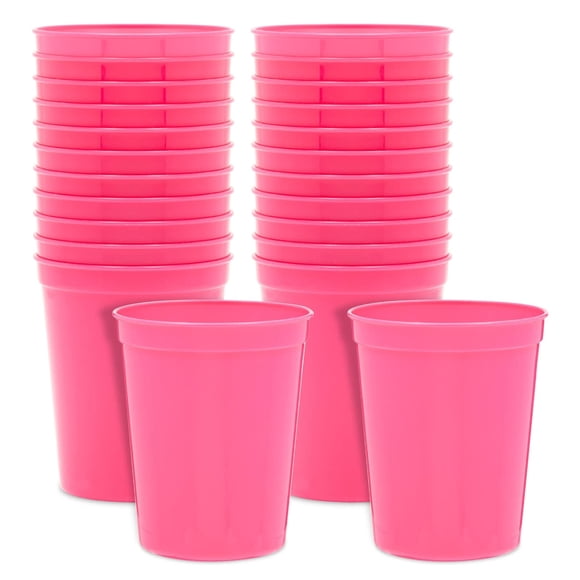 Vasos Stadium Blue Panda, 24 unidades, 473 ml, plástico rosa intenso