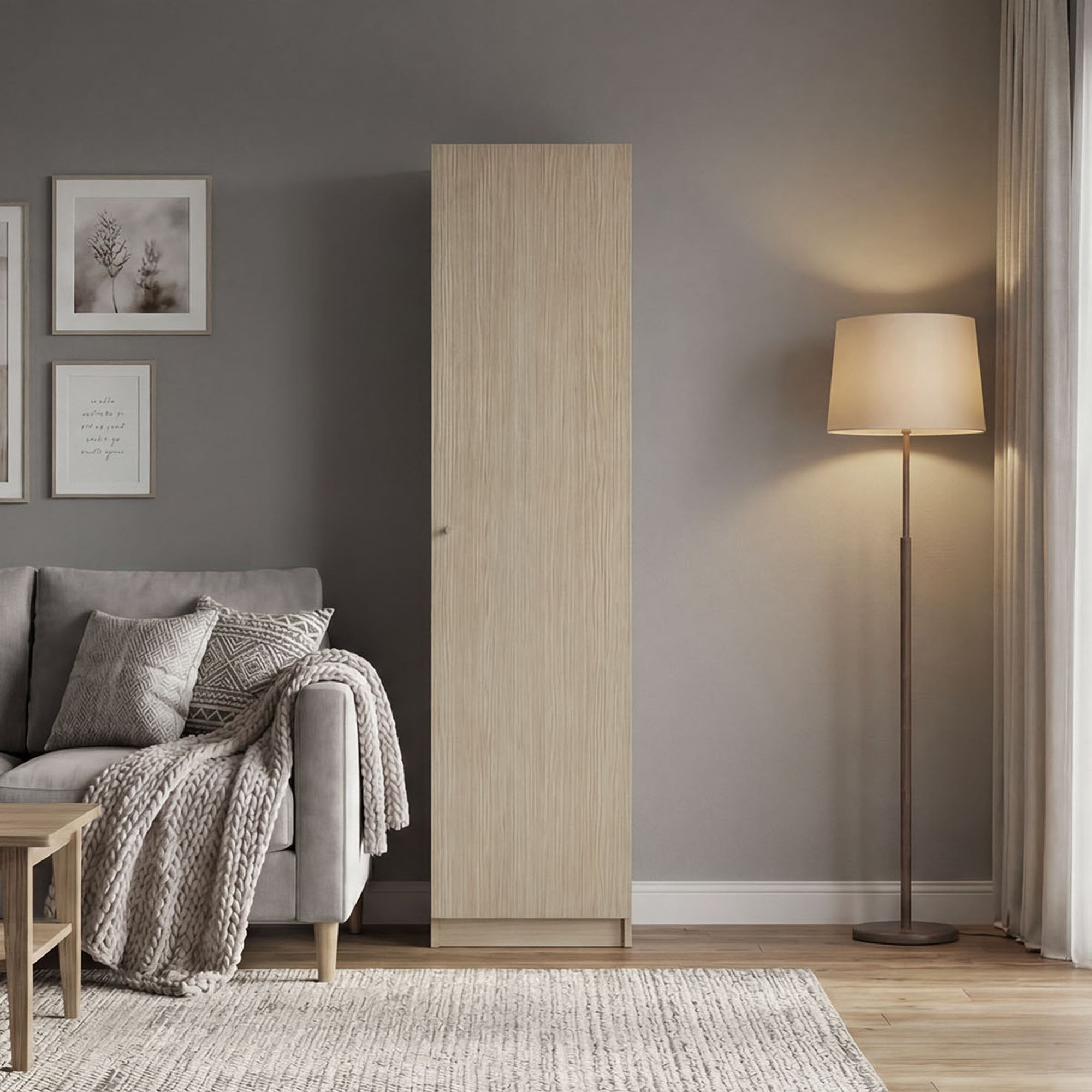 Tuhome - Estante 1 Puerta Home E5 180,6x45x31,4 Cm Cartagena Y Wengue