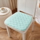 thumbnail image 1 of Xiao Hua Cojín para Silla de Comedor con Patrón de Cuadros Azul Claro -2 Piezas, 17.72 X 16.93 Pulgadas, Base Antideslizante, Lazo de Esquina Reforzado, Adecuado para Decoración de Restaurante y, 1 of 4