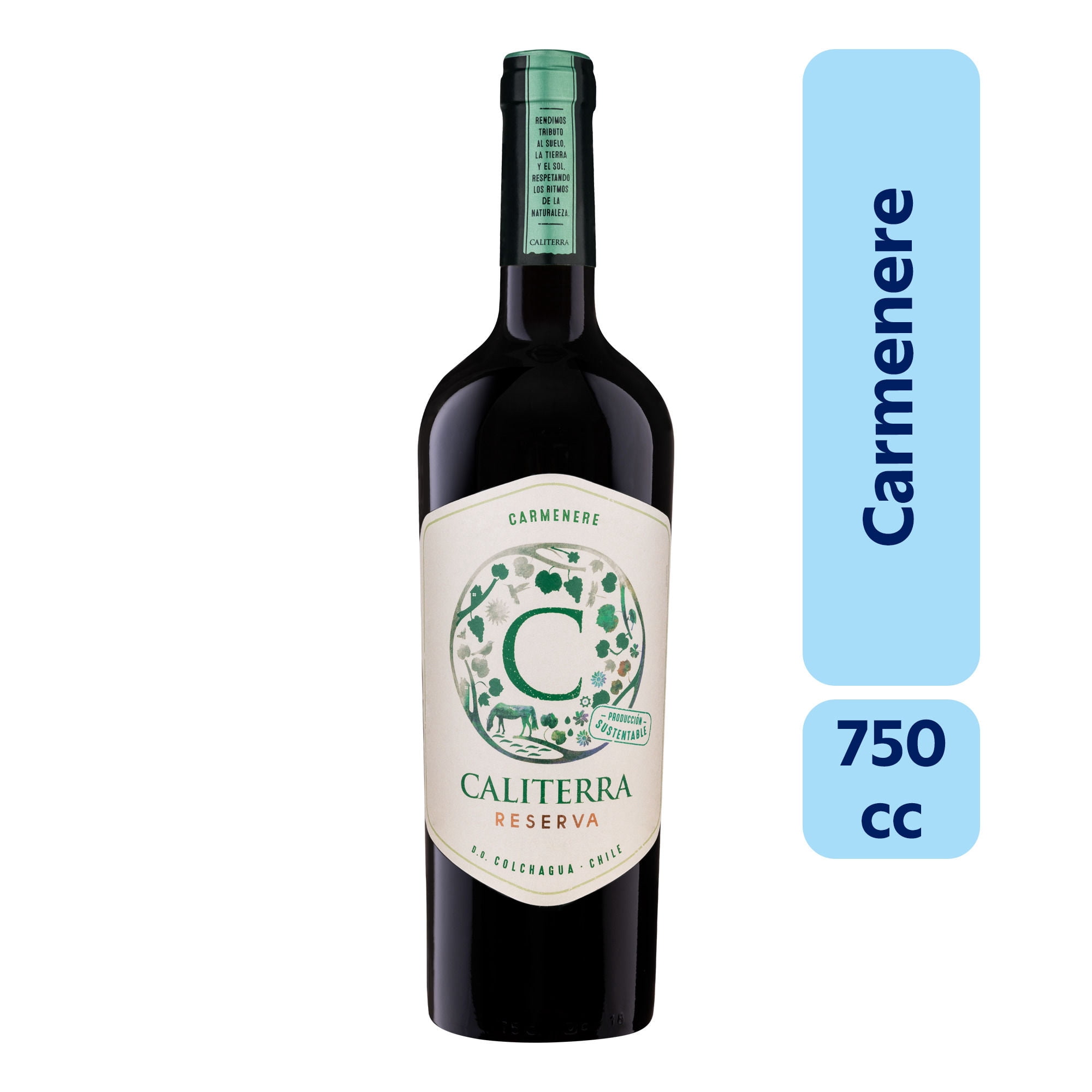 Vino Tinto Carmenere Reserva Botella 750 cc Caliterra
