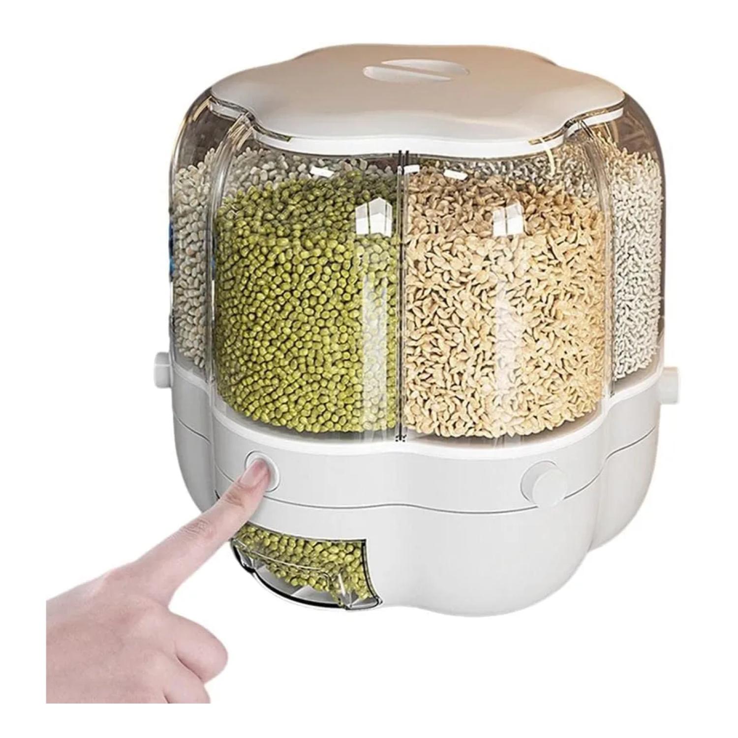 Total E-Commerce - Dispensador De Granos Cereales Nueces Giratorio Cocina