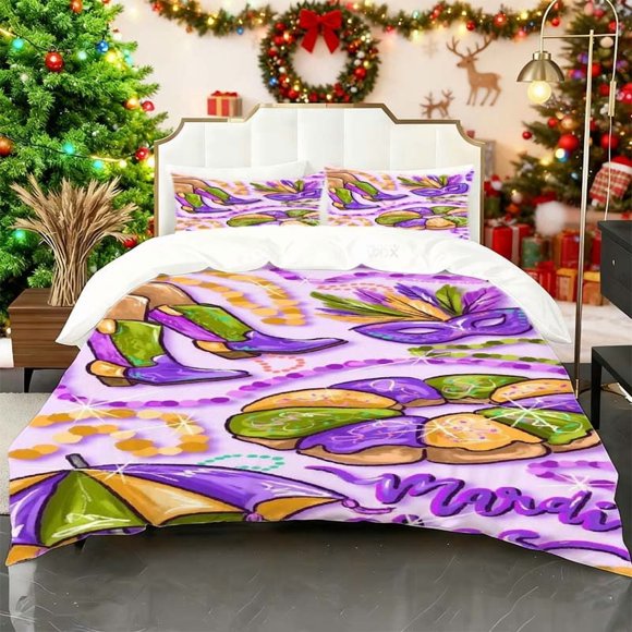 Carnival Features Printed Duvet Cover Set Bedding Set Duvet Cover + Pillowcases All-Season Essential for Home Bedroom and Guest Rooms Perfect Gift for Family an
