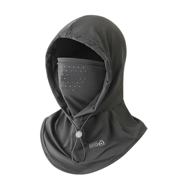 Máscara Facial Balaclava Verano Bufanda Cuello Protector Completo Poliéster Transpirable Cómodo Adecuada para Ciclismo Pesca Senderismo Camping Jardin Gris oscuro