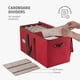 thumbnail image 3 of Caja de almacenamiento ZOBER para adornos navideños, tamaño grande, color rojo, 128 adornos, 3 of 8