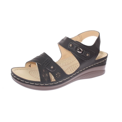 Vía Franca - Sandalia Confort Negro Modelo Italiano