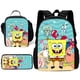 thumbnail image 1 of Cartoon cute S-spongebobS 3 pcs set Child School Backpack with Lunch Bags ,Pencil Bags ,School Bags for Boys Girls Best Gift, 1 of 3