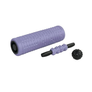 Ultimate Fitness - Foam Roller Pro 3 En 1 Cilindro Masajeador Morado
