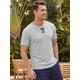 thumbnail image 4 of INSPIRE CHIC Camiseta de Hombre de Waffle de Manga Corta Ligera para Verano Talla S Gris Claro, 4 of 5