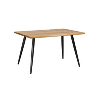 Habita2 Chile - Mesa 140 Cm Base Negra Rustica Rectangular