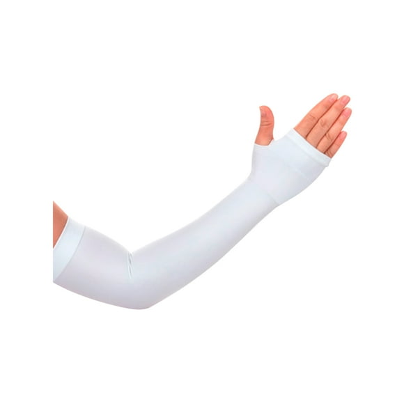 Mangas Brazo Outdoor Deporte Protección Uv Blanca
