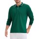 thumbnail image 4 of INSPIRE CHIC Camisa Polo de Manga Larga para Hombre, Ajuste Clásico, Color Sólido, Negocios Golf, Talla XL, Verde, 4 of 6