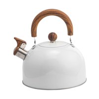 Magideal - Hervidor Con Silbido Tetera De Acero Inoxidable De 3L, Utensilios De Cocina Fáciles De Transportar, Antioxidante Con Mango De Madera, Silbato Fuerte